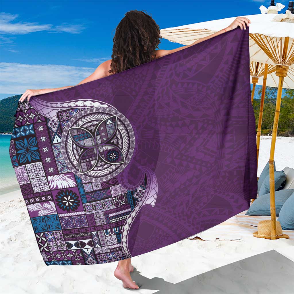 Samoan Siapo Art Tattoo Polynesian Pattern Sarong Purple Color LT03 One Size 44 x 66 inches Purple - Polynesian Pride