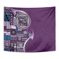 Samoan Siapo Art Tattoo Polynesian Pattern Tapestry Purple Color - Polynesian Pride