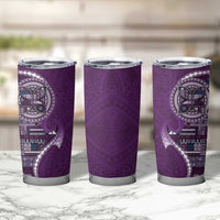 Samoan Siapo Art Tattoo Polynesian Pattern Tumbler Cup Purple Color - Polynesian Pride