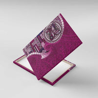 Samoan Siapo Art Tattoo Polynesian Pattern Canvas Wall Art Pink Color LT03 With Frame Pink - Polynesian Pride