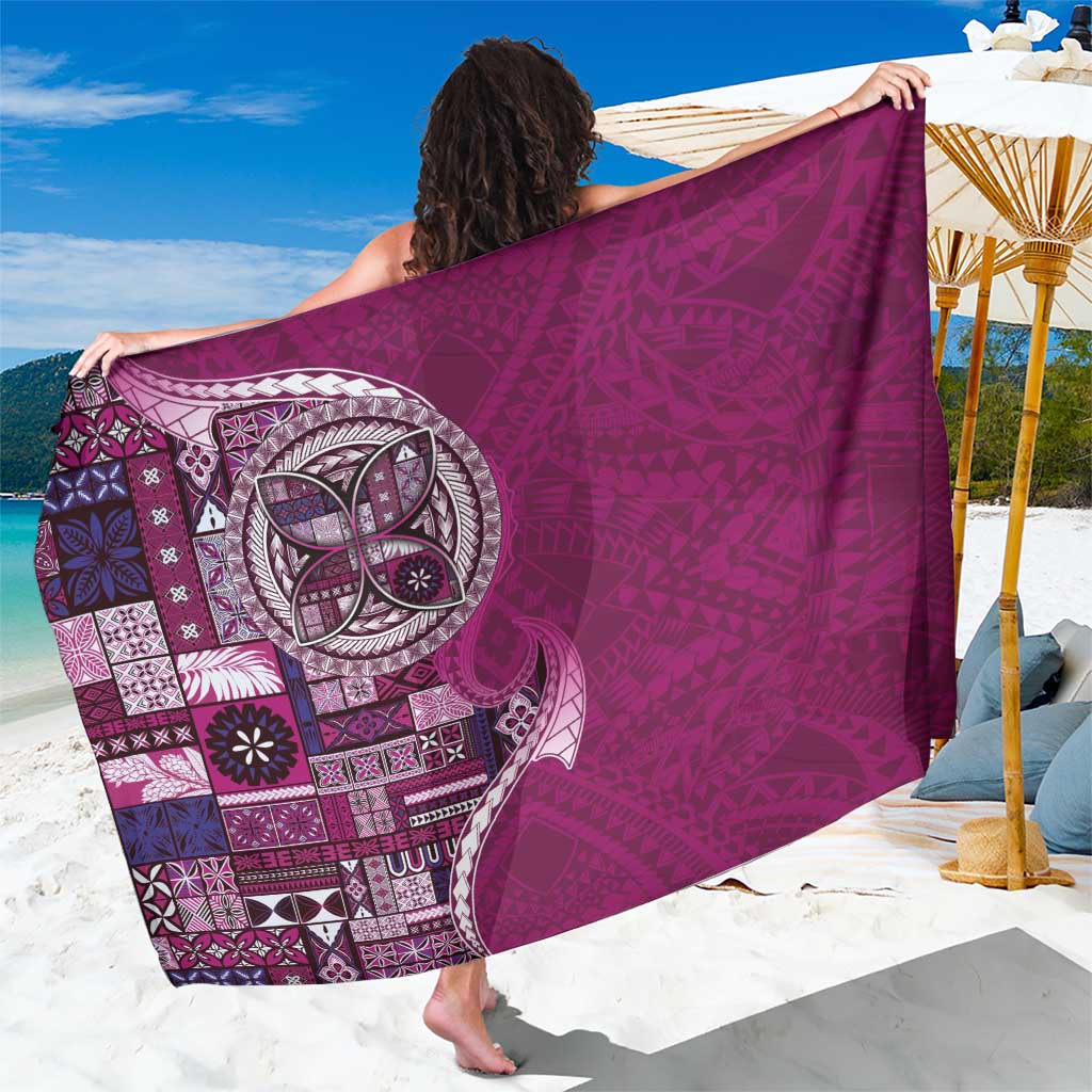 Samoan Siapo Art Tattoo Polynesian Pattern Sarong Pink Color - Polynesian Pride