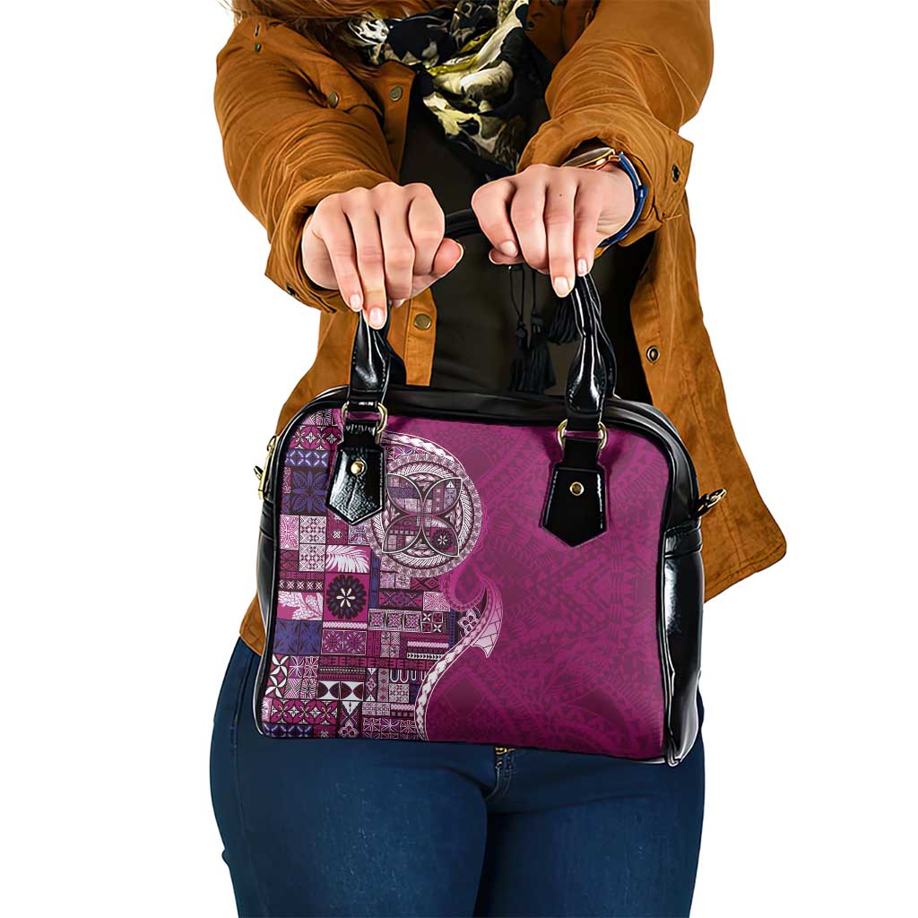 Samoan Siapo Art Tattoo Polynesian Pattern Shoulder Handbag Pink Color LT03 One Size Pink - Polynesian Pride
