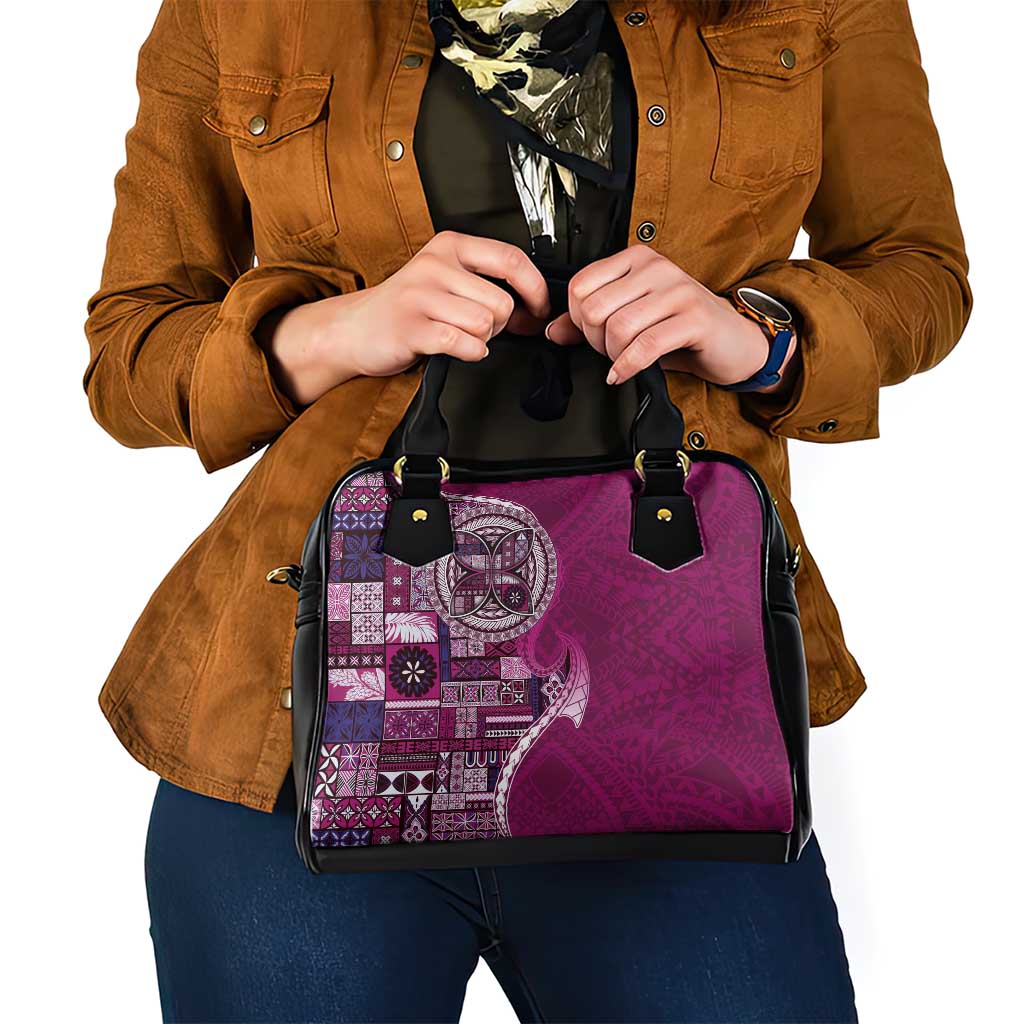 Samoan Siapo Art Tattoo Polynesian Pattern Shoulder Handbag Pink Color LT03 - Polynesian Pride