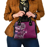 Samoan Siapo Art Tattoo Polynesian Pattern Shoulder Handbag Pink Color LT03 - Polynesian Pride