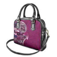 Samoan Siapo Art Tattoo Polynesian Pattern Shoulder Handbag Pink Color LT03 - Polynesian Pride