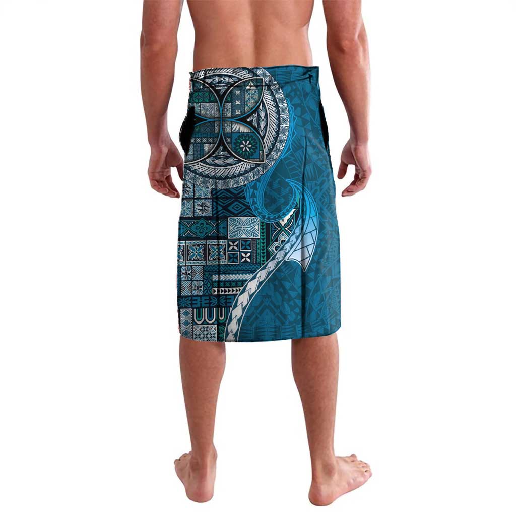 Samoan Siapo Art Tattoo Polynesian Pattern Lavalava Teal Color - Polynesian Pride