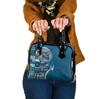 Samoan Siapo Art Tattoo Polynesian Pattern Shoulder Handbag Teal Color LT03 One Size Teal - Polynesian Pride