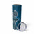 Samoan Siapo Art Tattoo Polynesian Pattern Skinny Tumbler Teal Color - Polynesian Pride