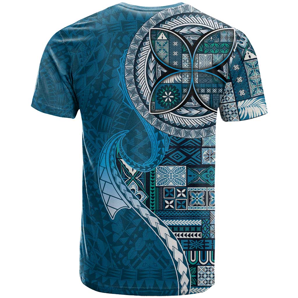 Samoan Siapo Art Tattoo Polynesian Pattern T Shirt Teal Color - Polynesian Pride
