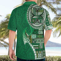 Samoan Siapo Art Tattoo Polynesian Pattern Hawaiian Shirt Green Color - Polynesian Pride