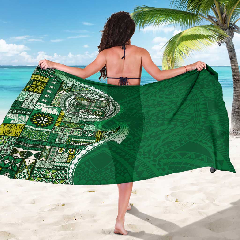 Samoan Siapo Art Tattoo Polynesian Pattern Sarong Green Color LT03 - Polynesian Pride