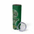 Samoan Siapo Art Tattoo Polynesian Pattern Skinny Tumbler Green Color - Polynesian Pride