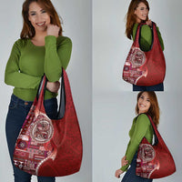 Samoan Siapo Art Tattoo Polynesian Pattern Grocery Bag Red Color LT03 - Polynesian Pride