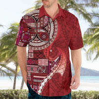 Samoan Siapo Art Tattoo Polynesian Pattern Hawaiian Shirt Red Color - Polynesian Pride