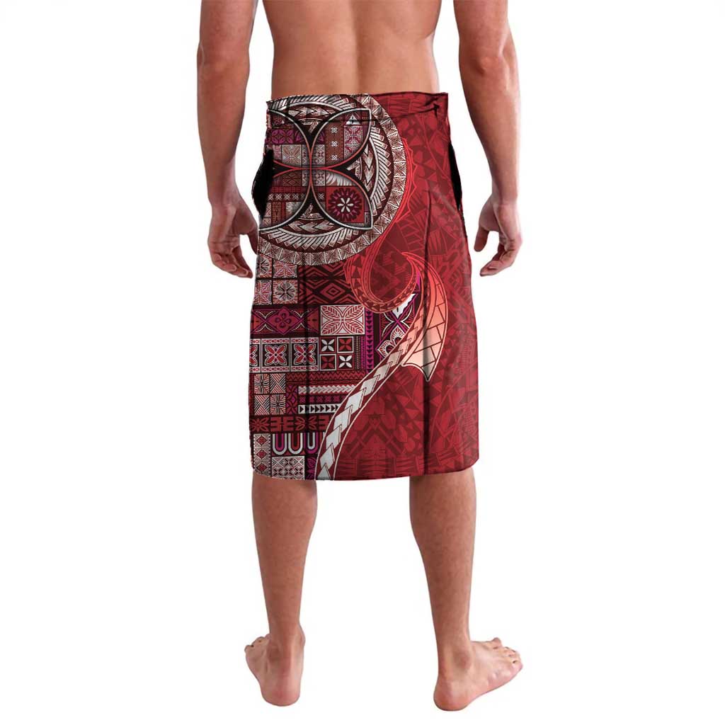 Samoan Siapo Art Tattoo Polynesian Pattern Lavalava Red Color - Polynesian Pride