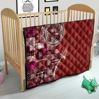 Samoan Siapo Art Tattoo Polynesian Pattern Quilt Red Color - Polynesian Pride