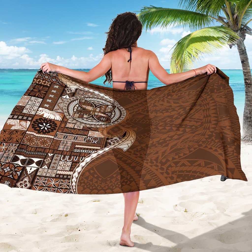 Samoan Siapo Art Tattoo Polynesian Pattern Sarong Brown Color LT03 - Polynesian Pride