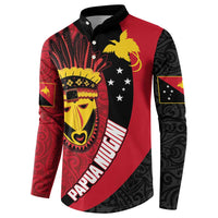 Papua New Guinea Mask Festival Button Sweatshirt Papua Niugini Tribe Mask Melanesian Pattern