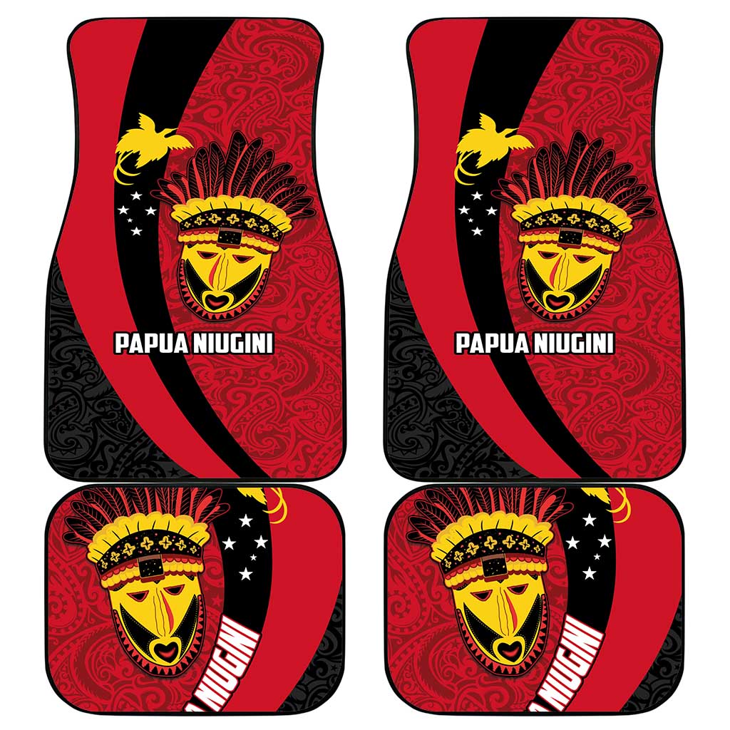 Papua New Guinea Mask Festival Car Mats Papua Niugini Tribe Mask Melanesian Pattern LT03 - Polynesian Pride