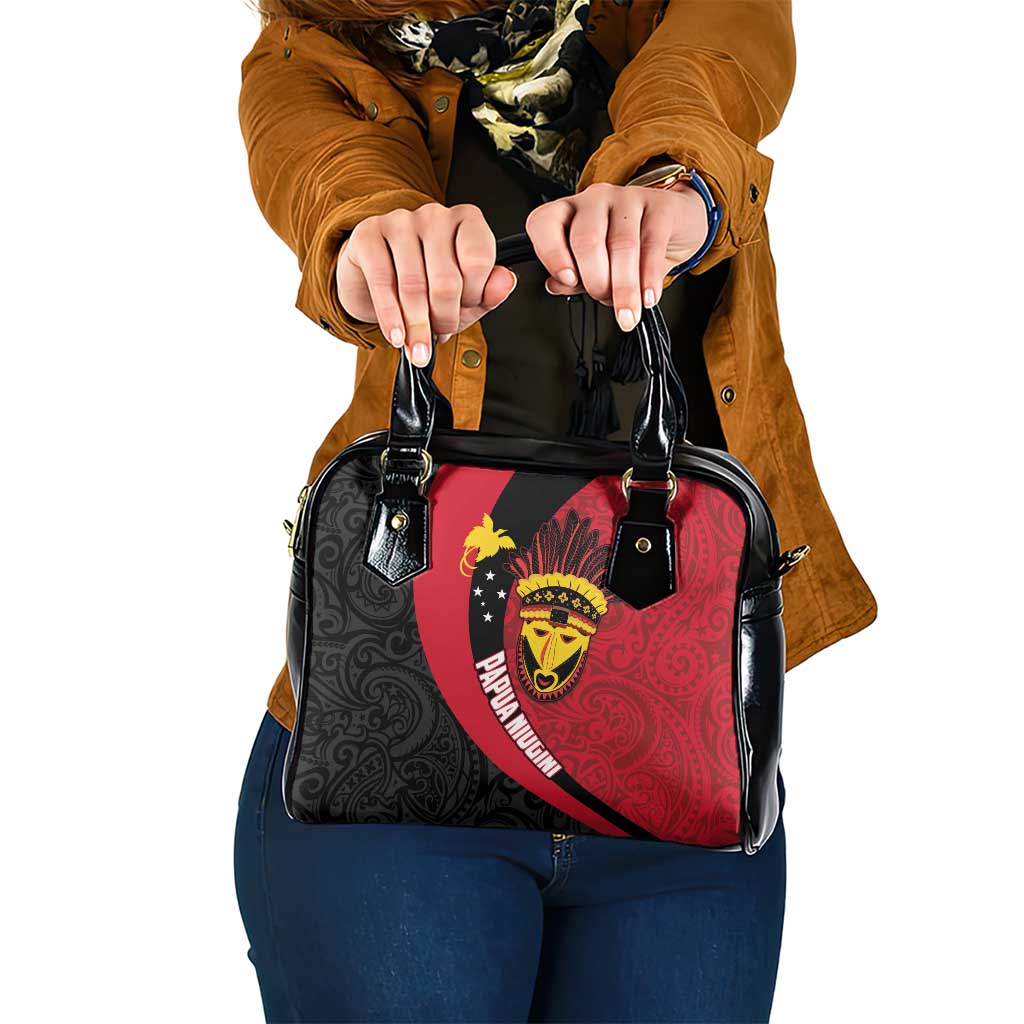 Papua New Guinea Mask Festival Shoulder Handbag Papua Niugini Tribe Mask Melanesian Pattern LT03 One Size Red - Polynesian Pride