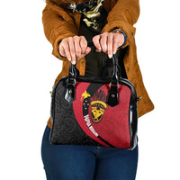 Papua New Guinea Mask Festival Shoulder Handbag Papua Niugini Tribe Mask Melanesian Pattern LT03 One Size Red - Polynesian Pride