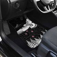 New Zealand Kea Bird Car Mats Maori Tattoo and Silver Fern Black Color LT03 - Polynesian Pride