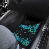 New Zealand Kea Bird Car Mats Maori Tattoo and Silver Fern Paua Shell Style LT03 - Polynesian Pride