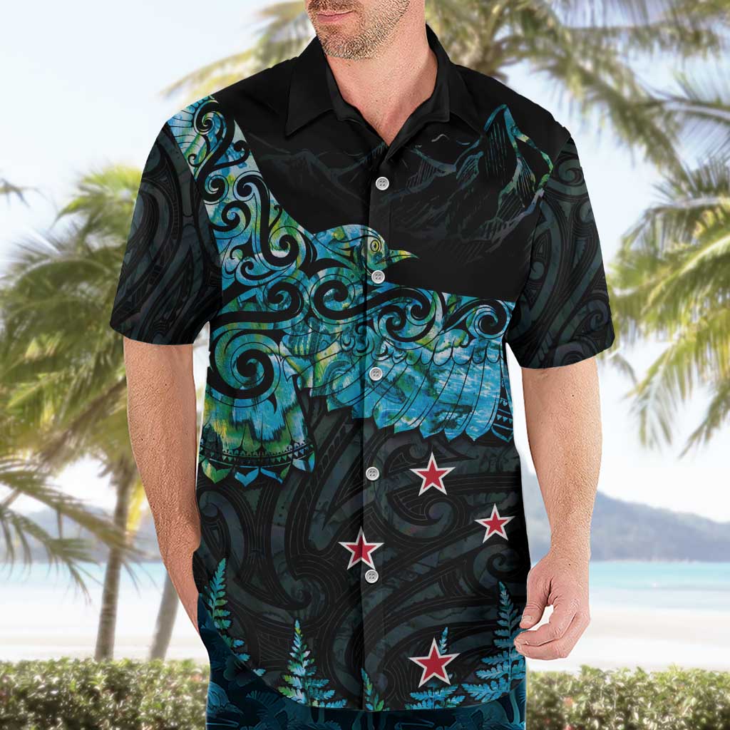 New Zealand Kea Bird Hawaiian Shirt Maori Tattoo and Silver Fern Paua Shell Style LT03 - Polynesian Pride