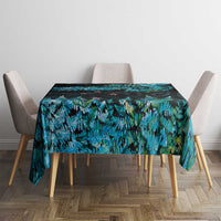 New Zealand Kea Bird Tablecloth Maori Tattoo and Silver Fern Paua Shell Style