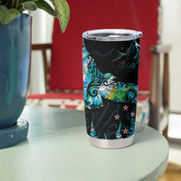 New Zealand Kea Bird Tumbler Cup Maori Tattoo and Silver Fern Paua Shell Style LT03 - Polynesian Pride