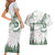 New Zealand Kea Bird Couples Matching Short Sleeve Bodycon Dress and Hawaiian Shirt Maori Tattoo and Silver Fern Green Color