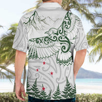 New Zealand Kea Bird Hawaiian Shirt Maori Tattoo and Silver Fern Green Color LT03 - Polynesian Pride