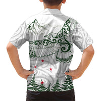New Zealand Kea Bird Hawaiian Shirt Maori Tattoo and Silver Fern Green Color LT03 - Polynesian Pride