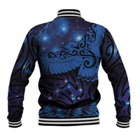 New Zealand Kea Bird Baseball Jacket Maori Tattoo and Silver Fern Matariki Style LT03 - Polynesian Pride