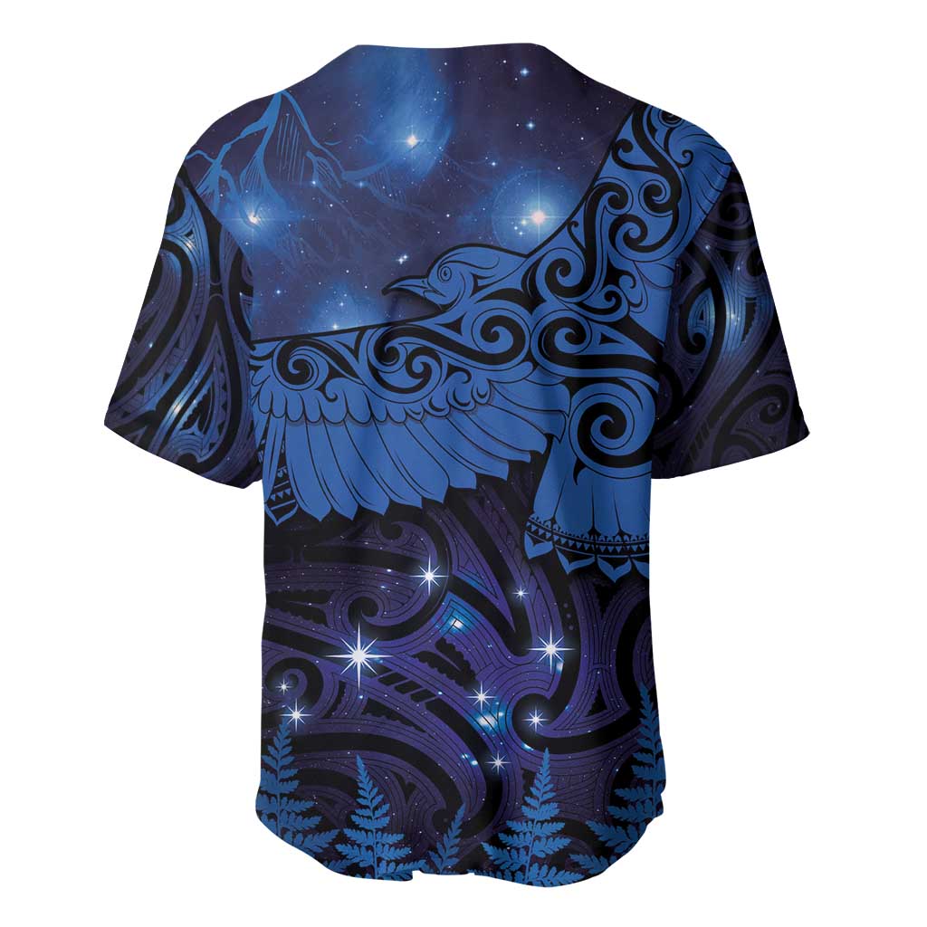 New Zealand Kea Bird Baseball Jersey Maori Tattoo and Silver Fern Matariki Style LT03 - Polynesian Pride