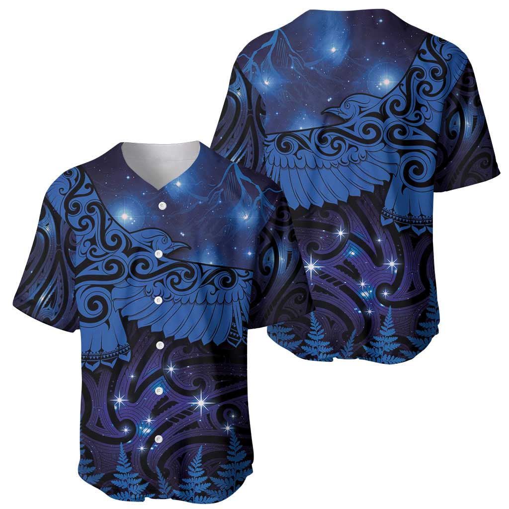 New Zealand Kea Bird Baseball Jersey Maori Tattoo and Silver Fern Matariki Style LT03 - Polynesian Pride