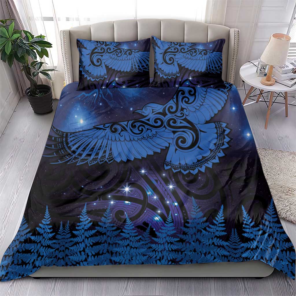 New Zealand Kea Bird Bedding Set Maori Tattoo and Silver Fern Matariki Style LT03 - Polynesian Pride