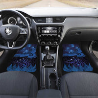 New Zealand Kea Bird Car Mats Maori Tattoo and Silver Fern Matariki Style LT03 Set 2pcs - Front Blue - Polynesian Pride