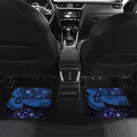 New Zealand Kea Bird Car Mats Maori Tattoo and Silver Fern Matariki Style LT03 Set 2pcs - Back Blue - Polynesian Pride