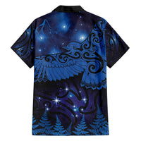 New Zealand Kea Bird Family Matching Short Sleeve Bodycon Dress and Hawaiian Shirt Maori Tattoo and Silver Fern Matariki Style LT03 - Polynesian Pride