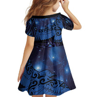 New Zealand Kea Bird Family Matching Tank Maxi Dress and Hawaiian Shirt Maori Tattoo and Silver Fern Matariki Style LT03 - Polynesian Pride