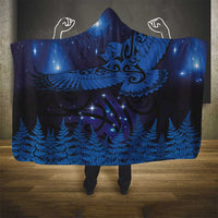 New Zealand Kea Bird Hooded Blanket Maori Tattoo and Silver Fern Matariki Style LT03 - Polynesian Pride