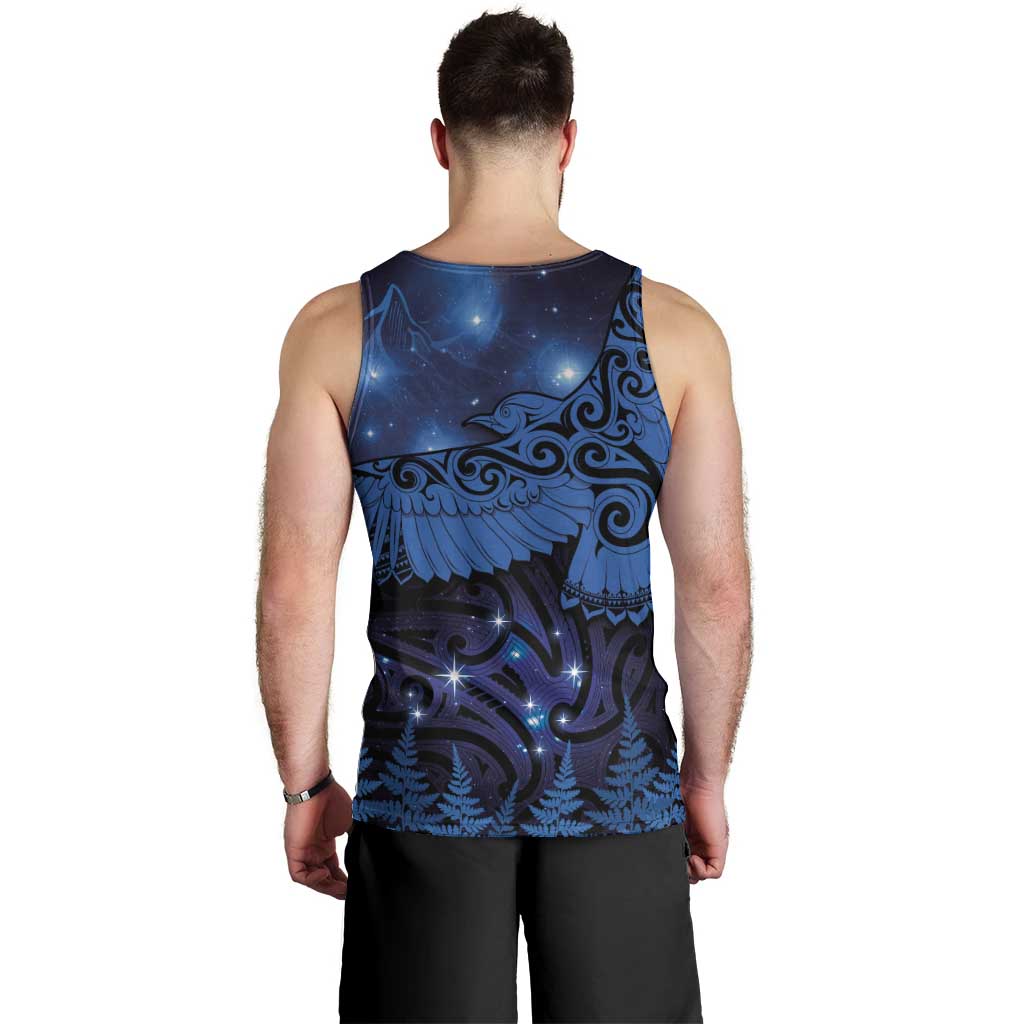 New Zealand Kea Bird Men Tank Top Maori Tattoo and Silver Fern Matariki Style LT03 - Polynesian Pride