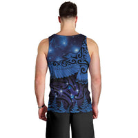 New Zealand Kea Bird Men Tank Top Maori Tattoo and Silver Fern Matariki Style LT03 - Polynesian Pride