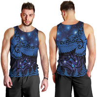 New Zealand Kea Bird Men Tank Top Maori Tattoo and Silver Fern Matariki Style LT03 - Polynesian Pride