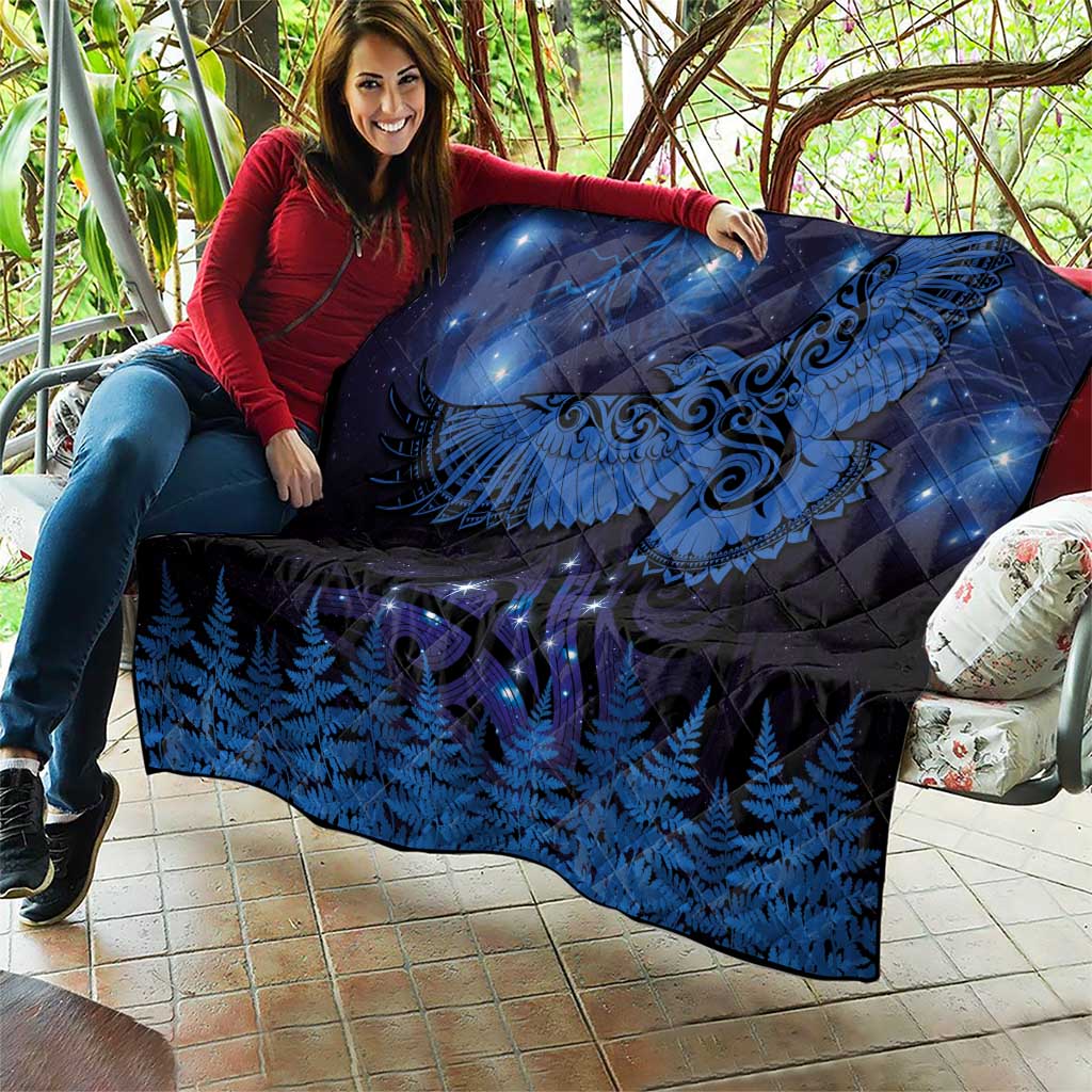 New Zealand Kea Bird Quilt Maori Tattoo and Silver Fern Matariki Style LT03 - Polynesian Pride