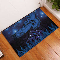 New Zealand Kea Bird Rubber Doormat Maori Tattoo and Silver Fern Matariki Style LT03 - Polynesian Pride