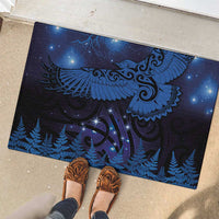 New Zealand Kea Bird Rubber Doormat Maori Tattoo and Silver Fern Matariki Style LT03 - Polynesian Pride
