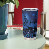 New Zealand Kea Bird Tumbler Cup Maori Tattoo and Silver Fern Matariki Style
