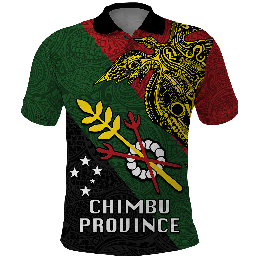 Papua New Guinea Chimbu Province Polo Shirt PNG Birds Of Paradise Polynesian Arty Style LT03 Green - Polynesian Pride